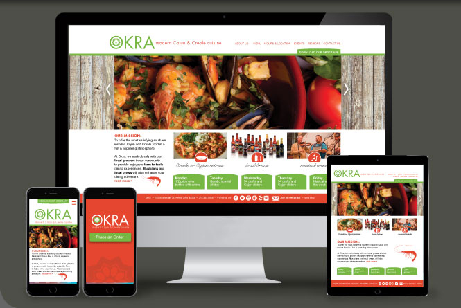 Speculative design and art direction of Okra website for developer